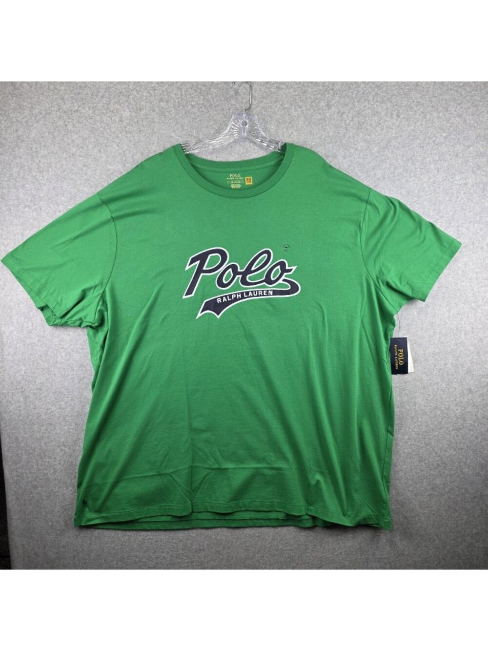 Polo Ralph Lauren T Shirt Mens Big 4X Green Script Logo Graphic Tee NWT
